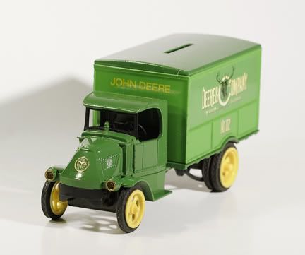 Ertl Diecast Truck Bank John Deere 1926 Mack 5534 Mint Die Cast Truck Bank  