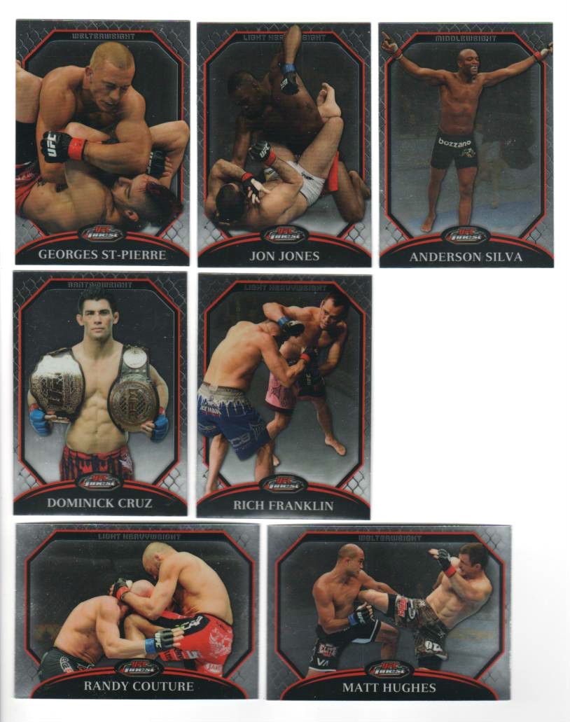 2011 Topps Finest UFC MMA Card Set Georges St Pierre Anderson Silva Jon Jones  