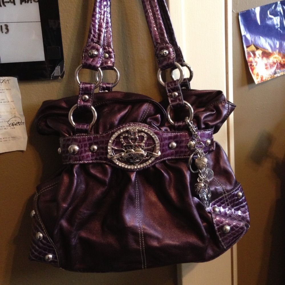 kathy van zeeland purple purse