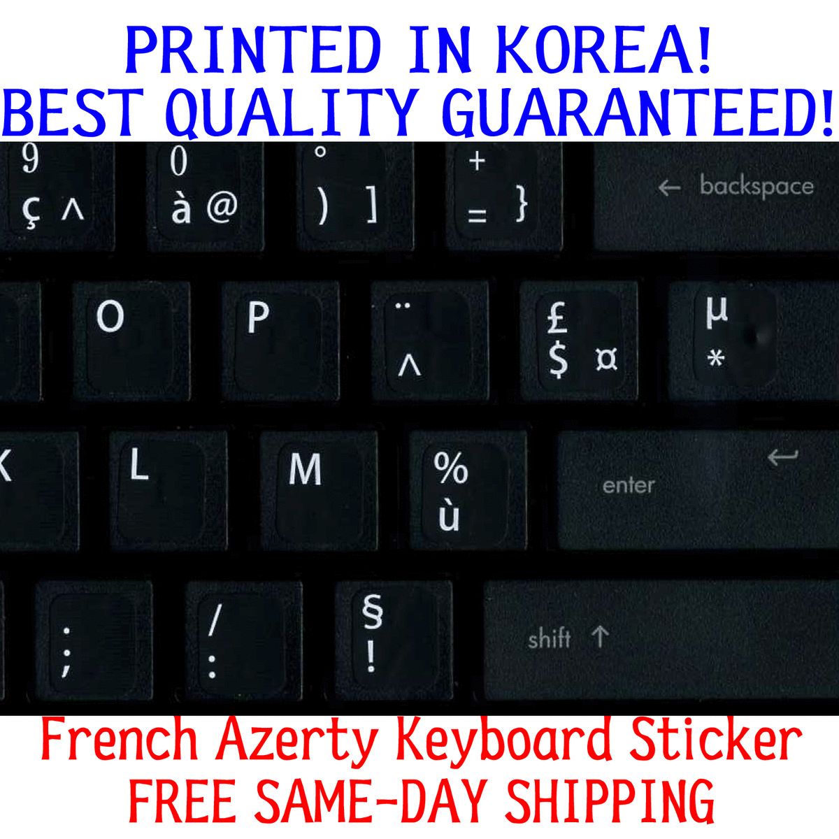 French Keyboard Sticker for Azerty Keyboard