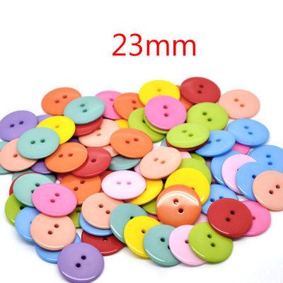 Mixed Round 2 Holes Resin Sewing Buttons 23mm Dia Knopf Bouton