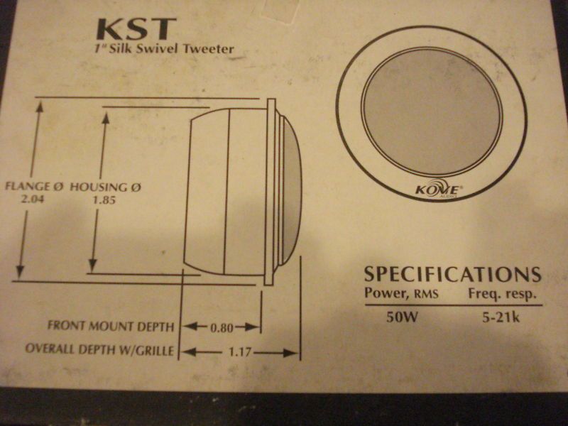 Kove Audio 1 Tweeter Set