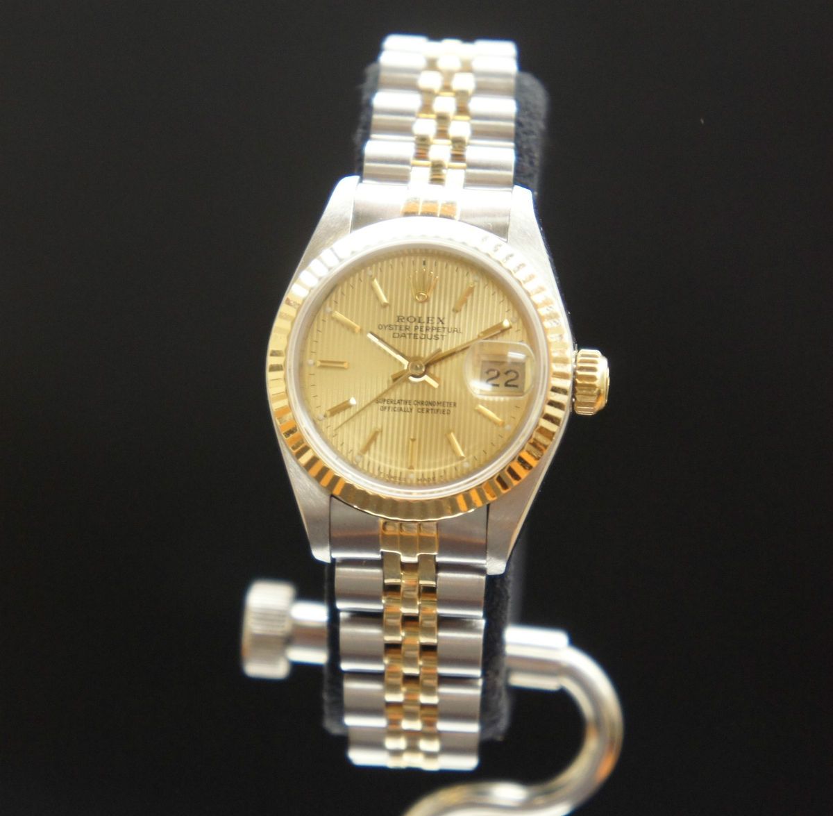 Ladies Rolex Oyster Perpetual Datejust Two Tone Yellow Gold and