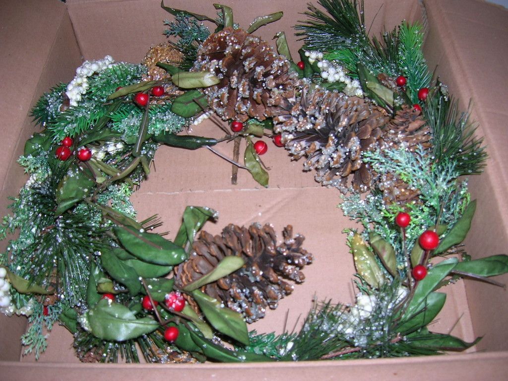 Christmas Sugared Berry and Pine Flexible Garland by Valerie Parr