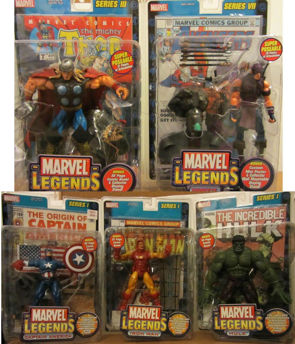 Marvel Legends Avengers Thor Hawkeye Hulk Iron Man Captain America