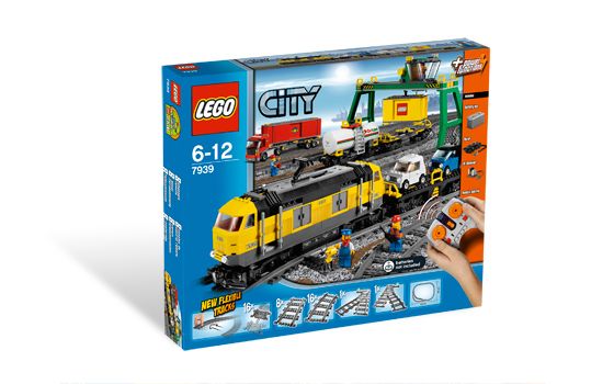New Lego Power Function City Cargo Train Set 7939 4 Mini Figures Cars