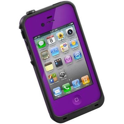 New Purple Lifeproof Waterproof Case Apple iPhone 4 4S Water Life Dirt