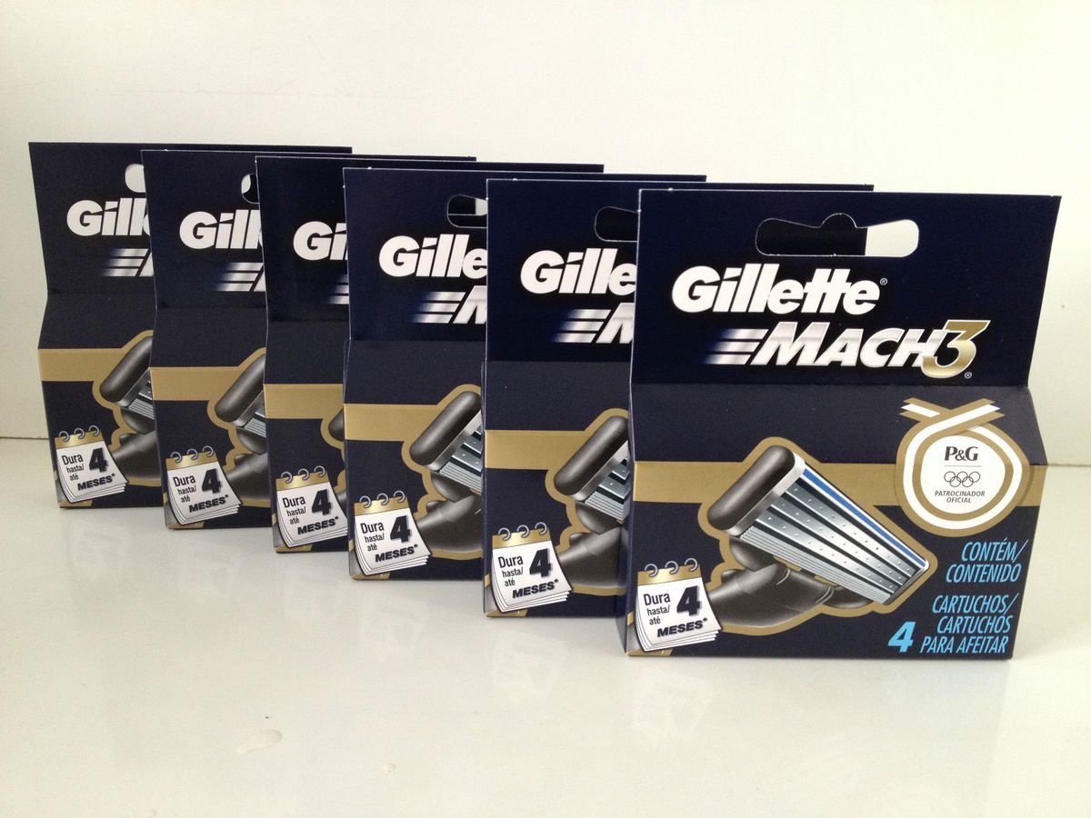 Gillette Mach3 Razor Blades Cartridges 6 Packs 24 Blades Black Friday