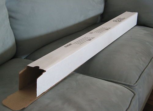 15 3x3x36 White Corrugated Boxes Mailing Tube Carton