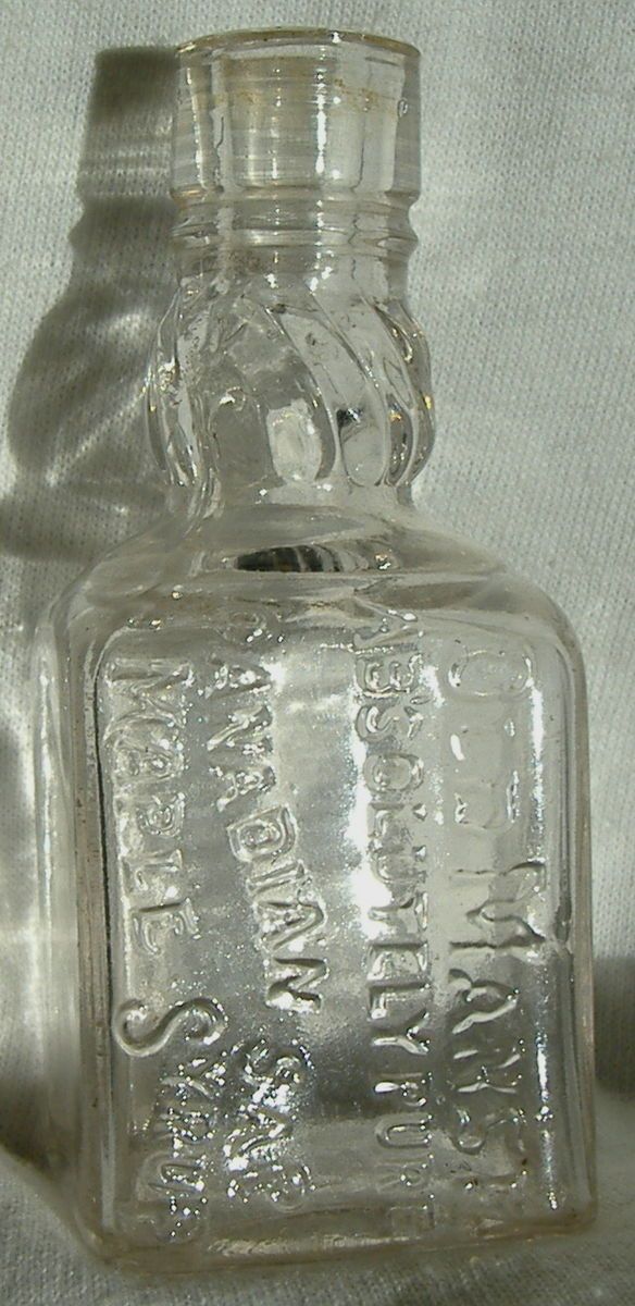Vintage Old Manse Canadian Maple Syrup Mini Bottle