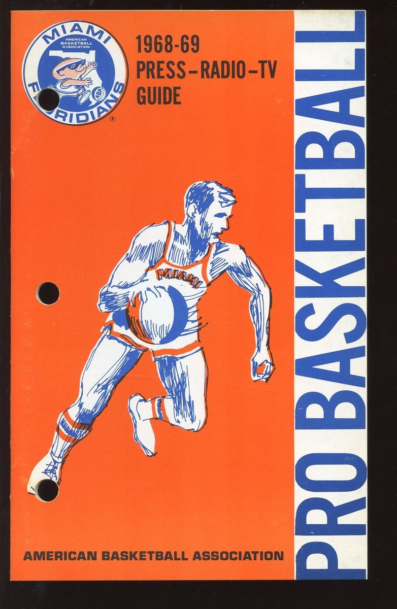 1968 1969 ABA Basketball Miami Floridians Press Radio TV Media Guide