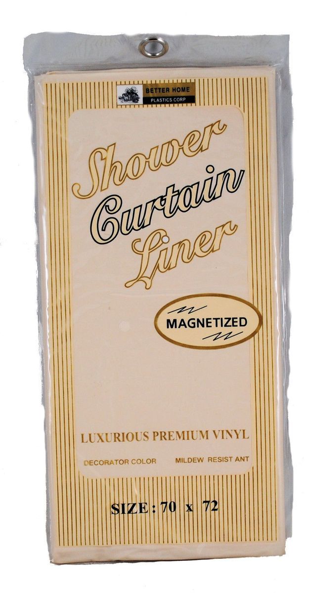 Shower Curtain Liner Beige Mildew Resistant Vinyl