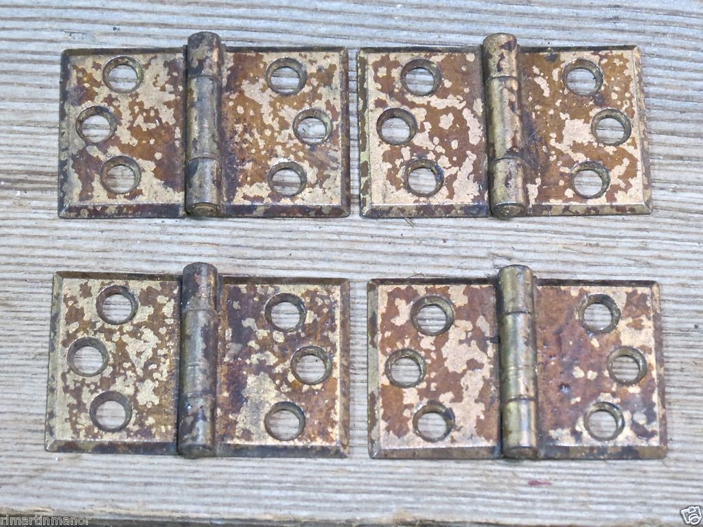 interior shutter Hinges old rustic antique brass steel 1¼ x 1 7/8