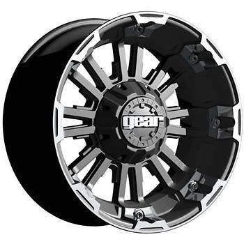 16x8 Black Gear Alloy Timberland Wheels 6x5.5 +0 TOYOTA TACOMA PRE