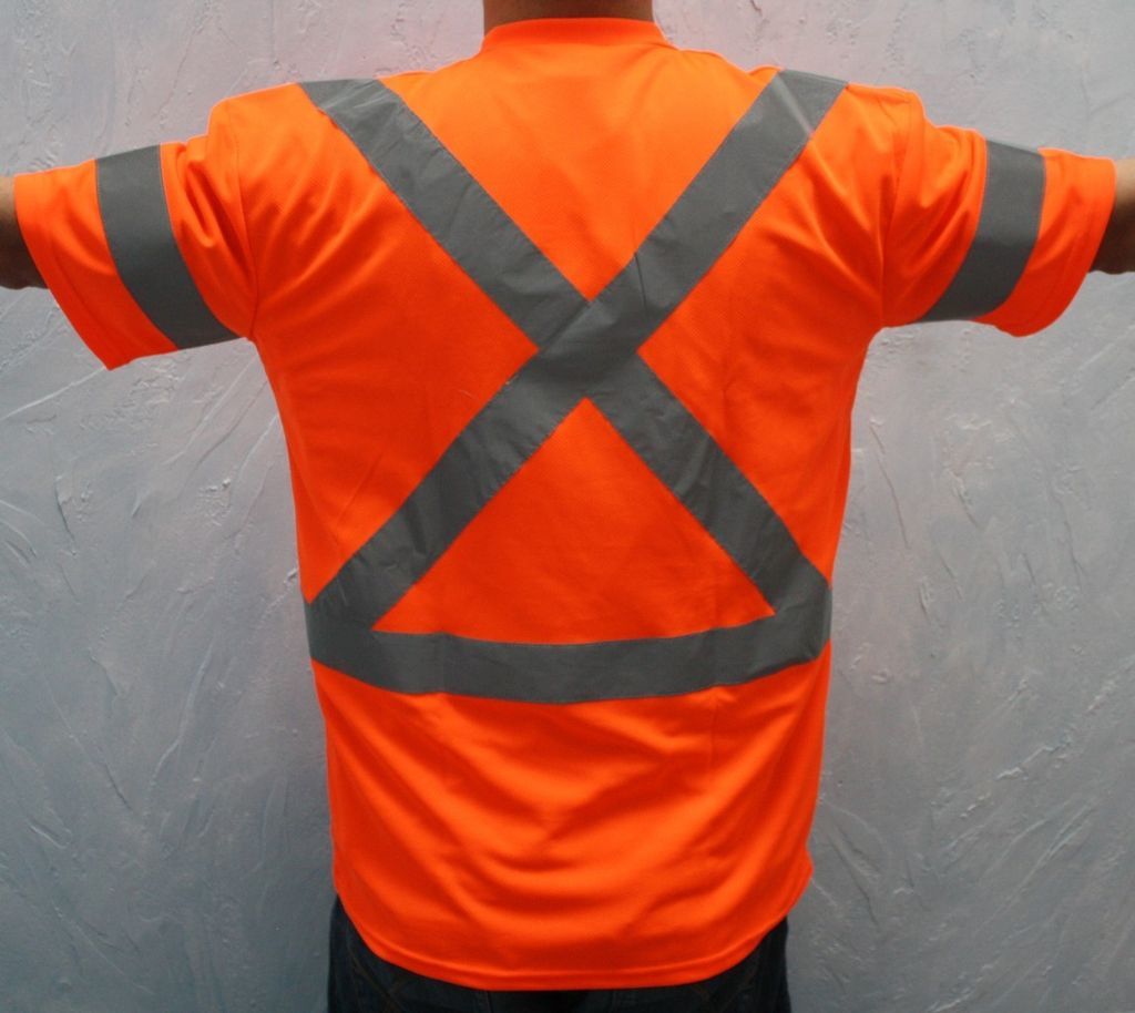 Size XXL New CSA Z96 CLASS 3 Orange Reflective Safety T SHIRT High