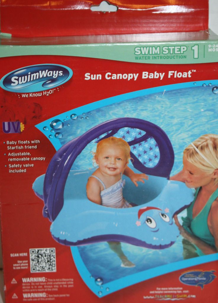 SwimWays Starfish Sun Canopy Baby Float 9 24 months Adjustable