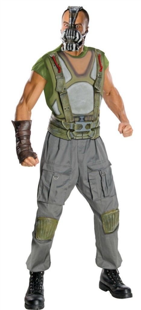 BANE DARK KNIGHT RISES BATMAN MOVIE ADULT DELUXE MUSCLE COSTUME NEW