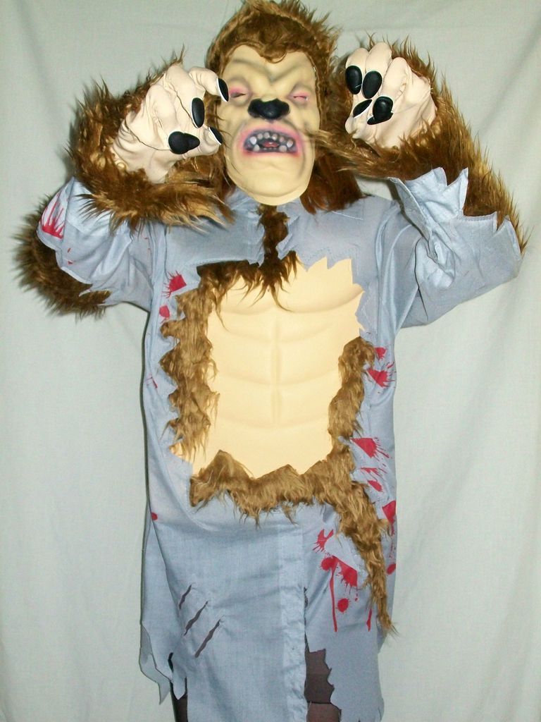Boys Girls Halloween Outfit Costume Werewolf Beastly Boy Ages 5   11