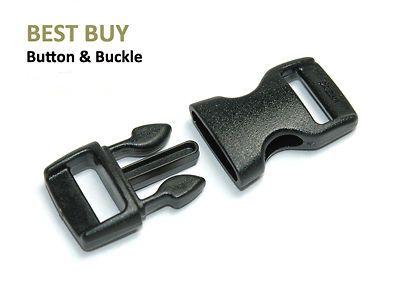 10 X 3/8 Safety Breakaway Side Release Plastic Buckles Webbing Straps