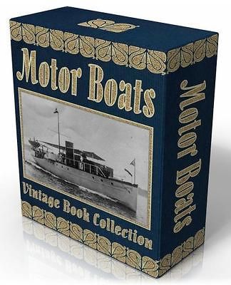 MOTOR BOATS 13 Vintage Books on CD Power Boats, Boat Building Plans