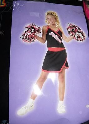 HIGH SCHOOL MUSICAL CHEER CHEERLEADING POM POM Girls COSTUME M 8 10