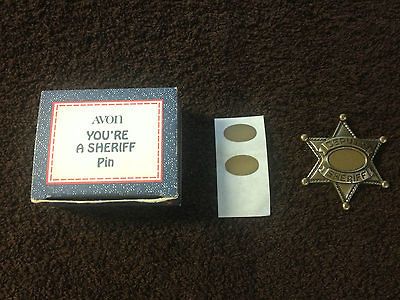 Vintage Avon Sheriff badge for 1986 Beariff teddy bear