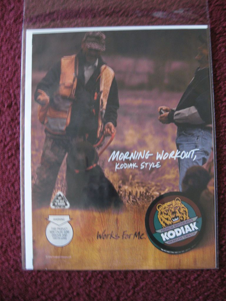 2004 Print Ad Kodiak Smokeless Tobacco ~ Morning Workout Hunters w