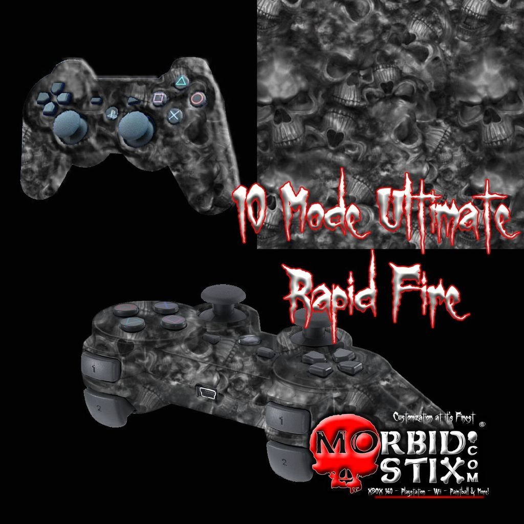 MorbidStix Custom PS3 Controller   Ghost Reapers   10 Mode Ultimate