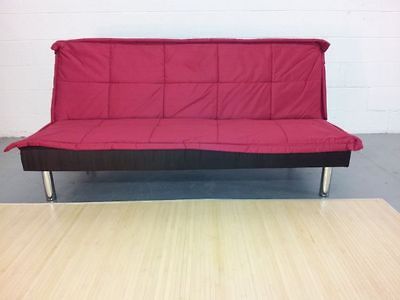 Red/Black Futon Sofa Bed Sleeper New