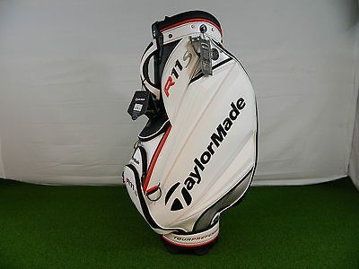 NEW 2012 TAYLORMADE R11 S TMX STAFF GOLF BAG WHITE BLACK RED FULL SIZE