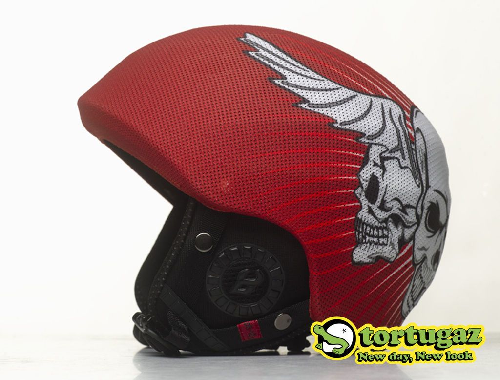 New Tortugaz Snowboard / Ski Fashion Helmet Cover Winged Skull Style