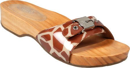 Dr. Scholls Womens Brown Natural Giraffe Flex Slippers Flats Shoes