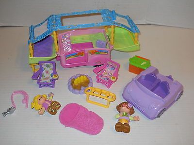 Little People Electronic Play Pretend Camper & Accessories Playset