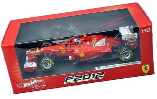 Mattel Hot Wheels 1 18 Ferrari Team F1 F2012 Fernando Alonso Diecast