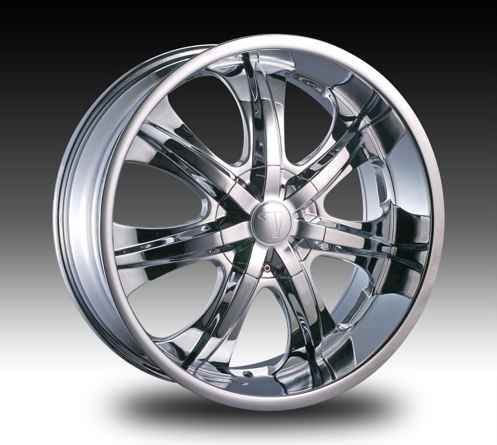 20 inch Velocity VW725 Chrome Wheels Rims 5x4 25 5x108.