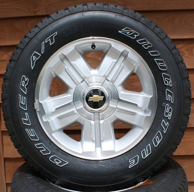Chevy Silverado Tahoe 18 Z71 Wheels with Bridgestone Dueler P265 65R18